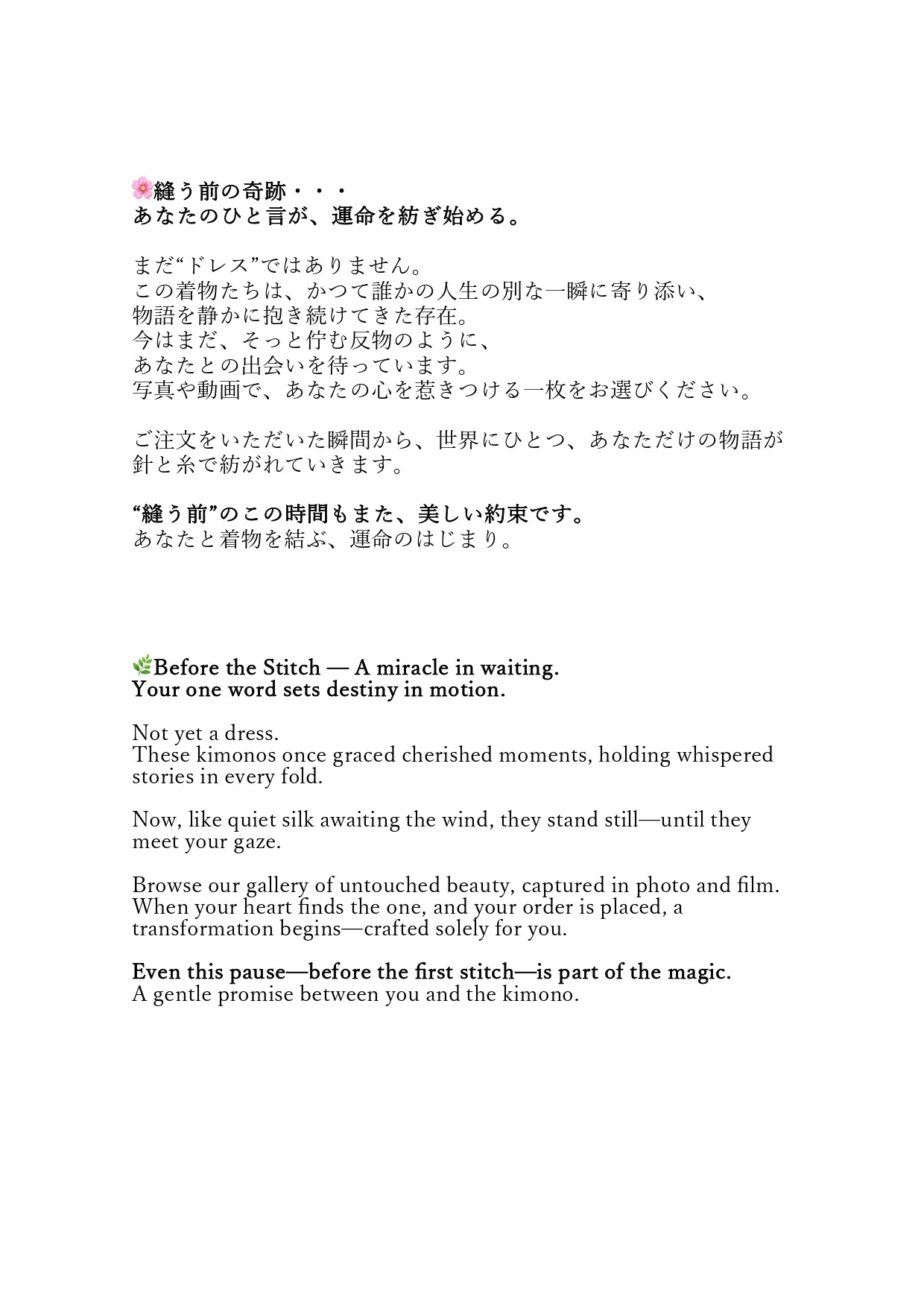 Before the Stitch（ビフォー・ザ・スティッチ）「時のささやき」